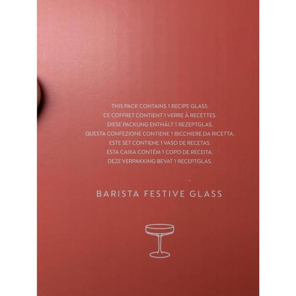 Nespresso  Barista Festive Espresso Martini Cocktail Glass/ Desert bowl BNIB - Picture 6 of 8